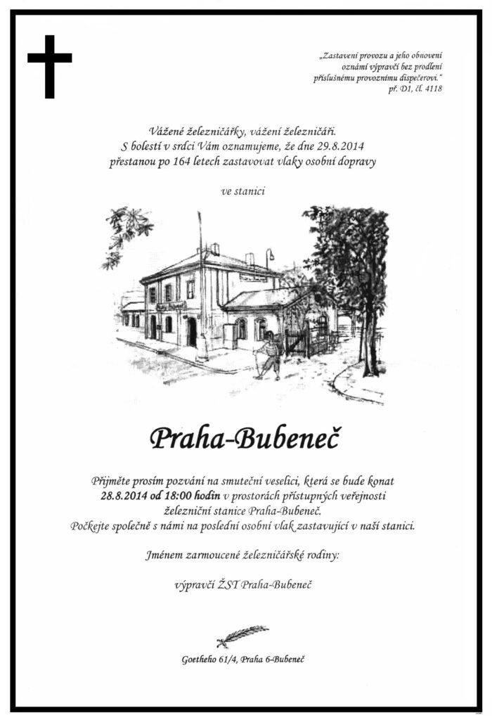 Žalozpěv za Bubenečskou nádražku 7