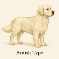 British type Zlatý retrívr british type