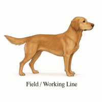 Field working line Zlatý retrívr Field working line