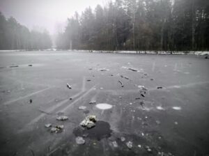 černobílý rybník Klánovice